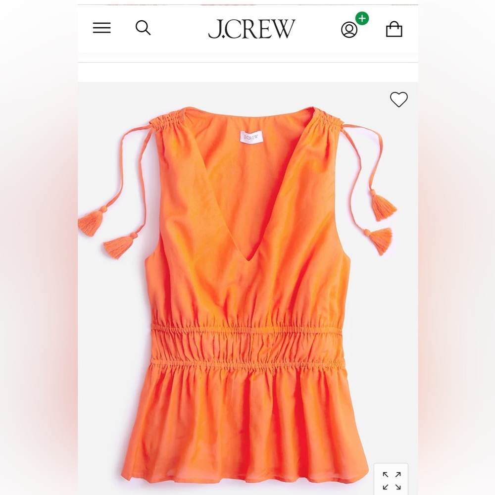 J Crew V-Neck Cotton Voile Top